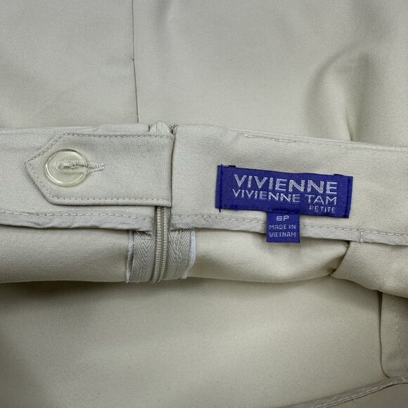 Vivienne‎ Tam Women's NWT Butterfly Beige Minimalist Pencil Skirt 6P/W28 - Picture 8 of 13